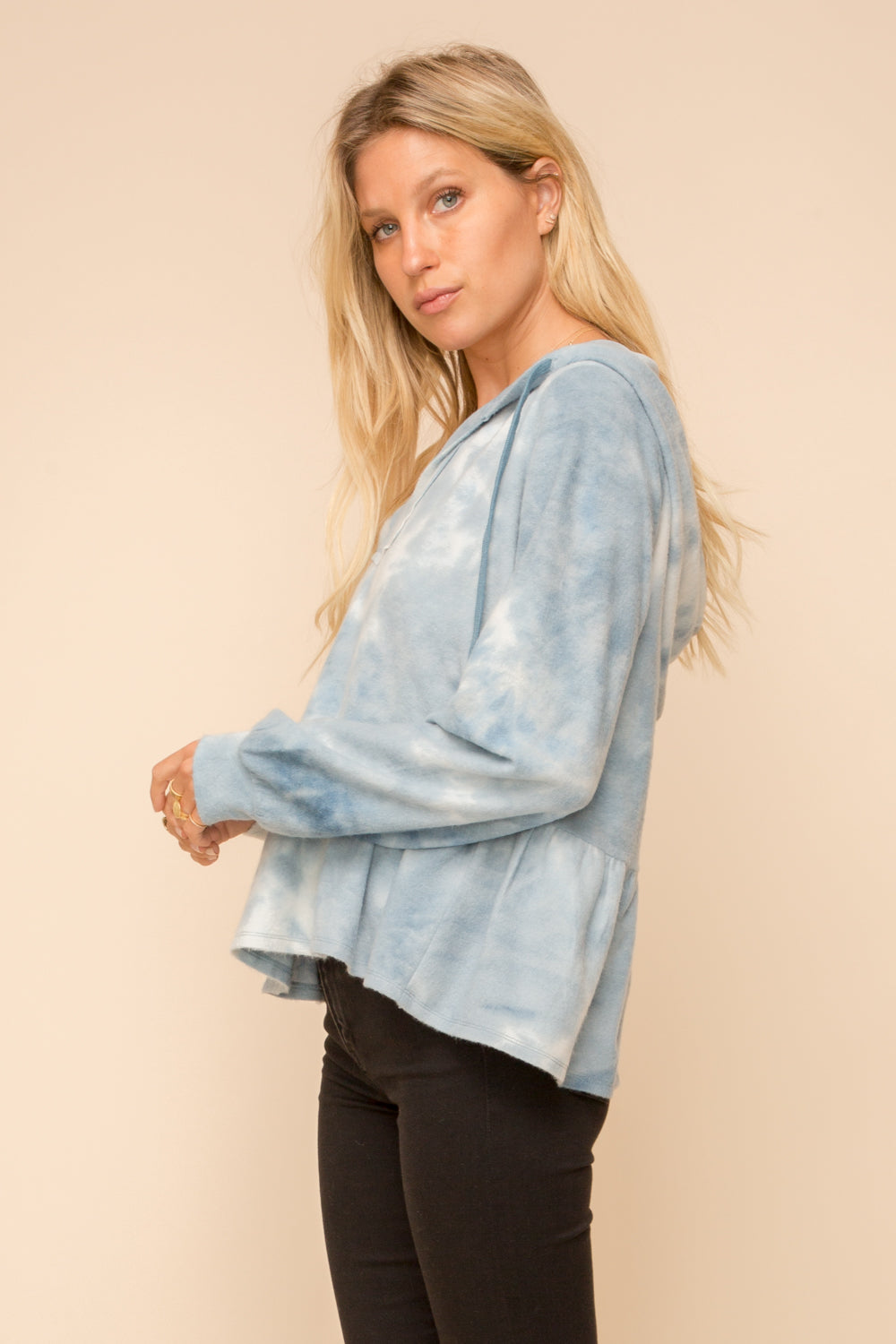 Hem & Thread Brushed Ruffle Hoodie