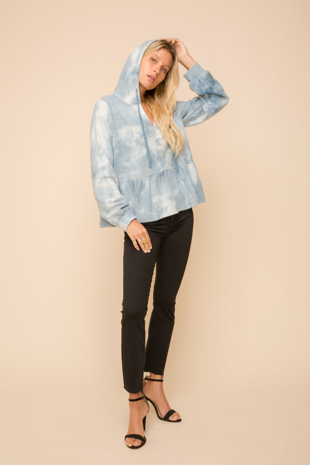 Hem & Thread Brushed Ruffle Hoodie
