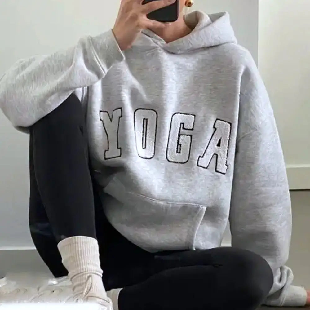 Rosa Clothing Yoga Embroidered Hoodie