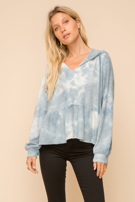 Hem & Thread Brushed Ruffle Hoodie