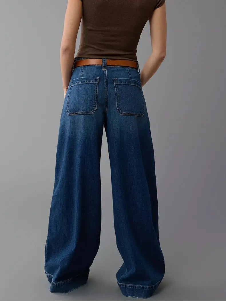 Lily Clothing Stretchy Casual Wide-Leg Jeans