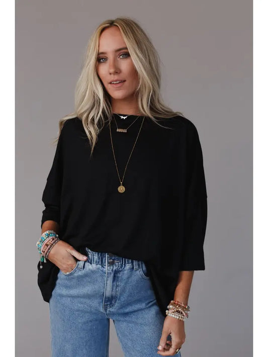 Three Bird Nest Cozy Cool Oversized Tee