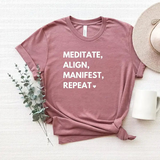 VibeClothing  "Meditate,Align,Manifest,Repeat" T's