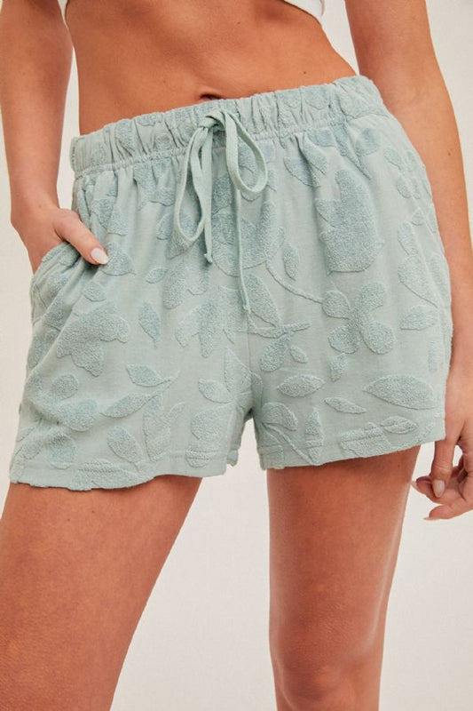 Hem & Thread Terry Floral Shorts