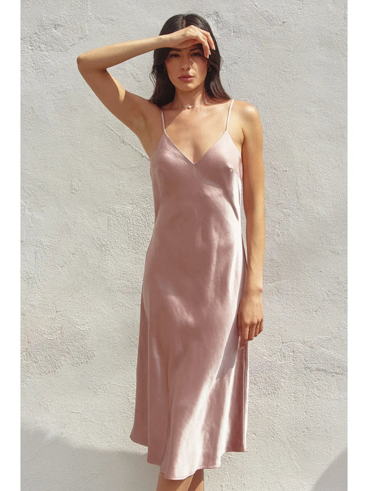 Dress Forum Satin Bias Cut Slip Dress