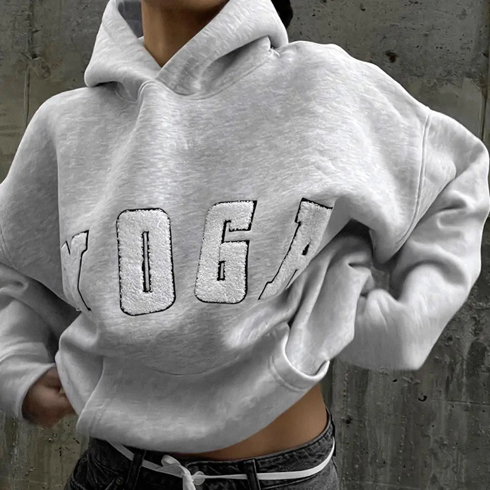 Rosa Clothing Yoga Embroidered Hoodie