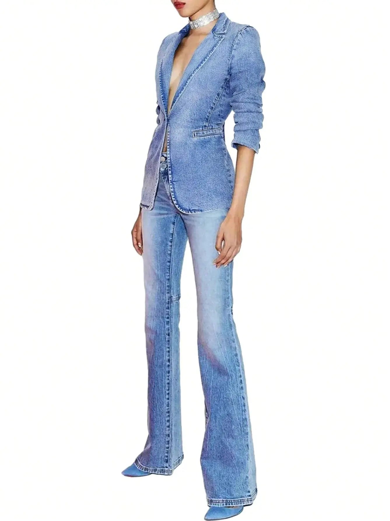 Flarix Denim Suit Jacket